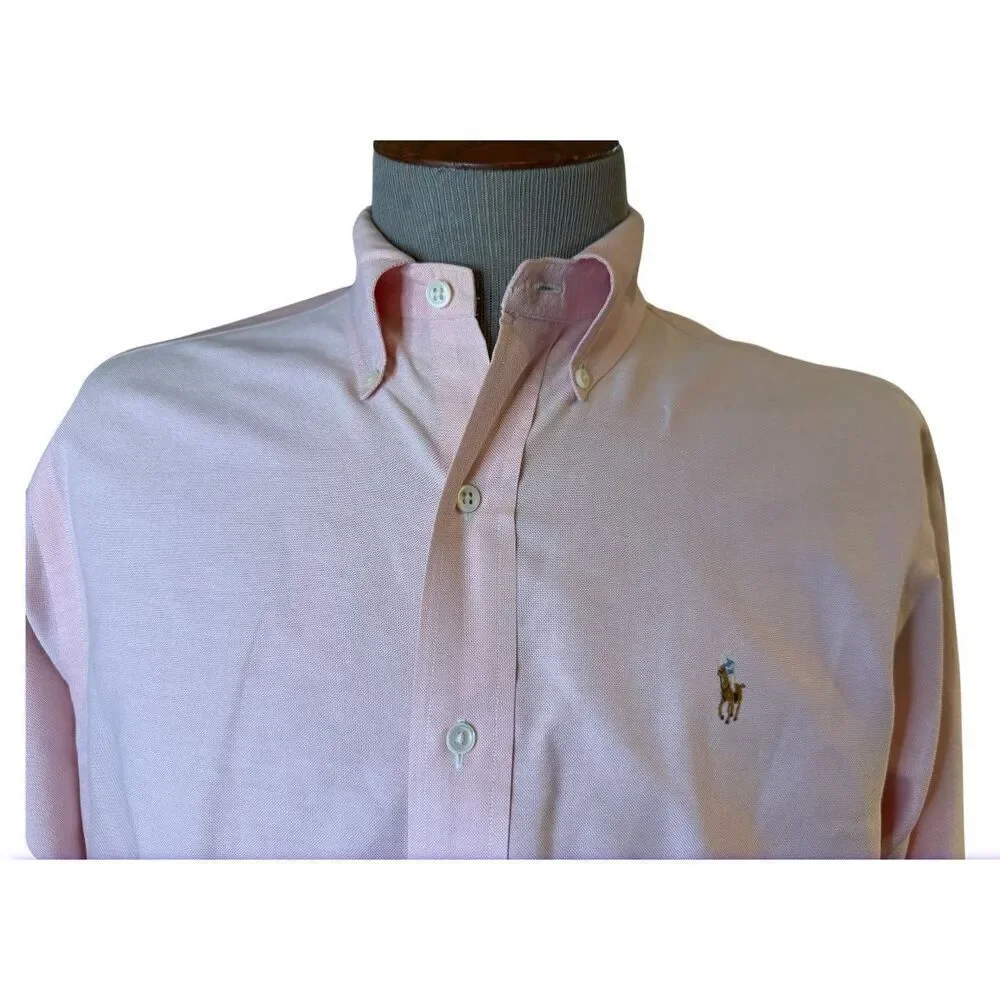 Ralph Lauren Pink Button Down Dress Shirt Sz. 15.5/33. Preppy Professional